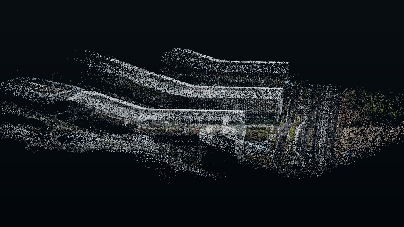 Overhead Bridge 真实 3D Gaussian Splatting 预览